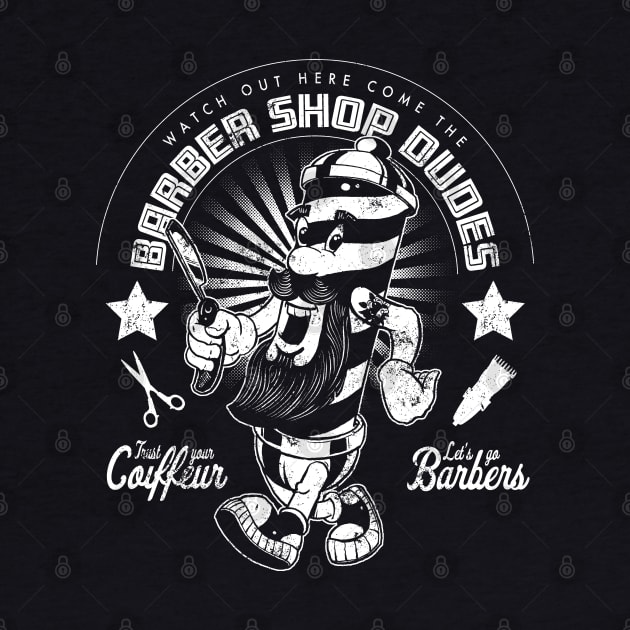 Barber Shop Mascot Character by Black Tee Inc